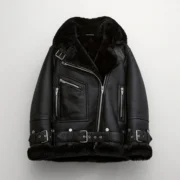 Black Women B3 RAF Aviator Styled Sheepskin Shearling Leather Jacket