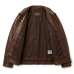 Premium Kids Brown Crocodile Leather Jacket | Blackstone Jackets