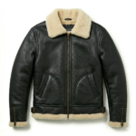 Men's Premium Black Shearling Leather Jacket | Blackstone Jacket