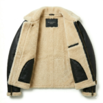 Men's Premium Black Shearling Leather Jacket | Blackstone Jacket