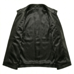 Men’s Tactical Black Leather Vest inside