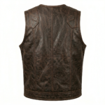 Men’s Tactical Brown Leather Vest
