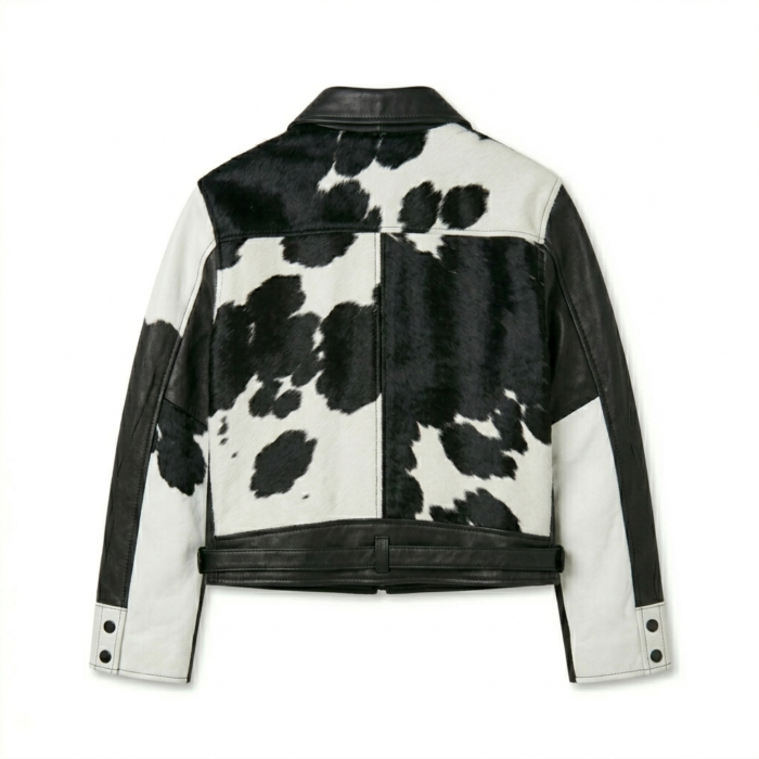 Premium Western Brown Cowhide Pony Hair Leather Jacket Blackstone Jackets back
