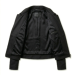 Sleek All-Black Pony Hair Leather Biker Jacket Blackstone Jackets