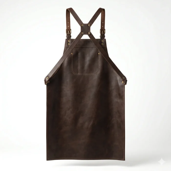 Handmade Genuine Leather BBQ & Grill Apron Men's Workwear | Blackstone Jackets - Image 2