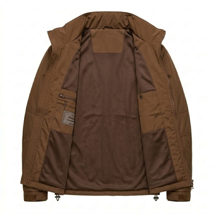 Bespoke Men's Brown Synthetic Windbreakers Blackstone Jackets Inner View