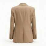 Sophisticated Camel Beige Double Breasted Blazer Jacket for Women | Blackstone Jackets - Image 3