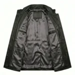 Classic Men's Black Leather Double Breasted Leather Coat Sale Blackstone Jackets