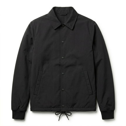Crafted Men's Black Synthetic Coach Jacket Blackstone Jackets