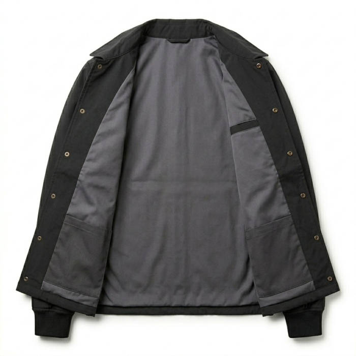 Crafted Men's Black Synthetic Coach Jacket Blackstone Jackets Inner View