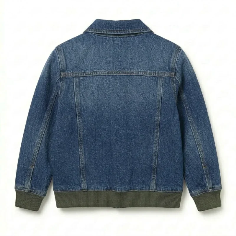 Exclusive Boys Kids Blue Denim Jacket Blackstone Jackets Back View