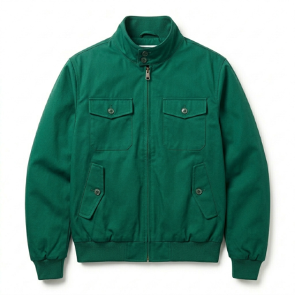 Exclusive Men's Green Cotton Harrington Jacket Blackstone Jackets