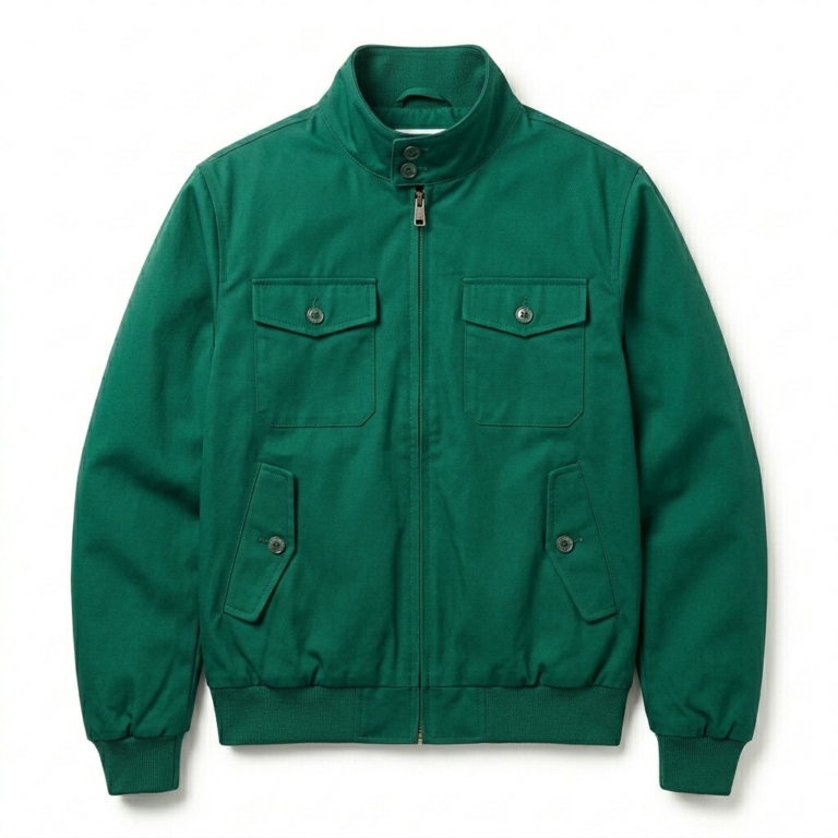 Exclusive Men's Green Cotton Harrington Jacket Blackstone Jackets