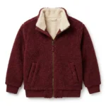 Finest Boys Kids Maroon Sherpa Jacket Soft Fleece Blackstone Jackets