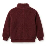 Finest Boys Kids Maroon Sherpa Jacket Soft Fleece Blackstone Jackets Back View