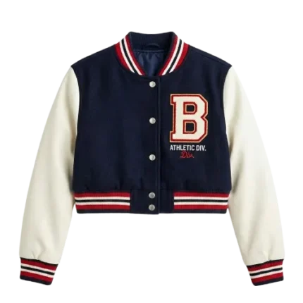 Handcrafted Girls Kids Blue Wool Varsity Jacket Blackstone Jackets