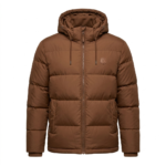 Handcrafted Men's Brown Quilted Puffer Jacket Blackstone Jackets
