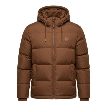 Handcrafted Men's Brown Quilted Puffer Jacket Blackstone Jackets