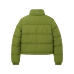 Iconic Girls Kids Olive Green Puffer Jacket Blackstone Jackets Back View