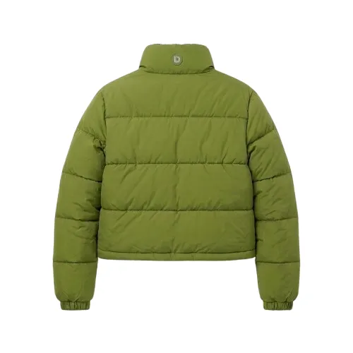 Iconic Girls Kids Olive Green Puffer Jacket Blackstone Jackets Back View