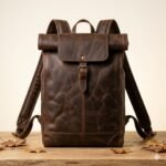 Premium Dark Brown Genuine Leather Backpack | Blackstone Jackets - Image 2
