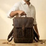 Premium Dark Brown Genuine Leather Backpack | Blackstone Jackets - Image 6