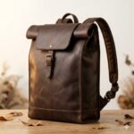 Premium Dark Brown Genuine Leather Backpack | Blackstone Jackets
