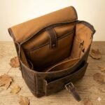 Premium Dark Brown Genuine Leather Backpack | Blackstone Jackets - Image 5