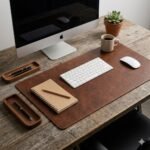 Handmade Brown Genuine Leather Desk Pad | Blackstone Jackets