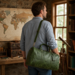 Premium Genuine Leather Duffle Bag | Blackstone Jackets - Image 4