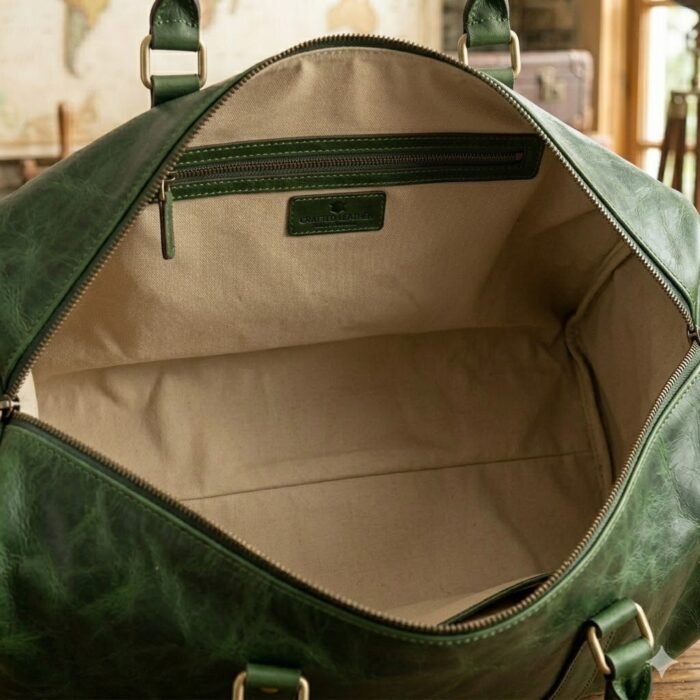 Premium Genuine Leather Duffle Bag | Blackstone Jackets - Image 3