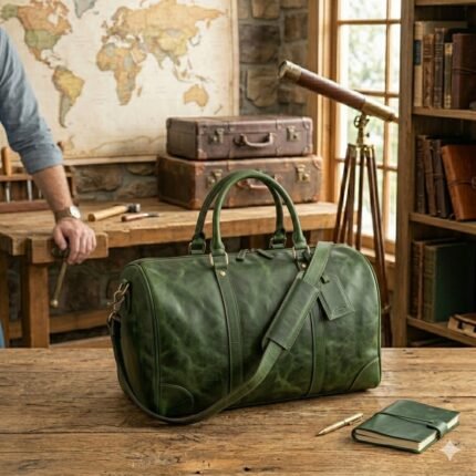 Premium Genuine Leather Duffle Bag | Blackstone Jackets