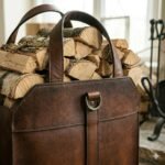 Premium Brown Genuine Leather Firewood Carrier | Blackstone Jackets - Image 4