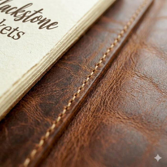 Premium Brown Genuine Leather Journal Cover | Blackstone Jackets - Image 4