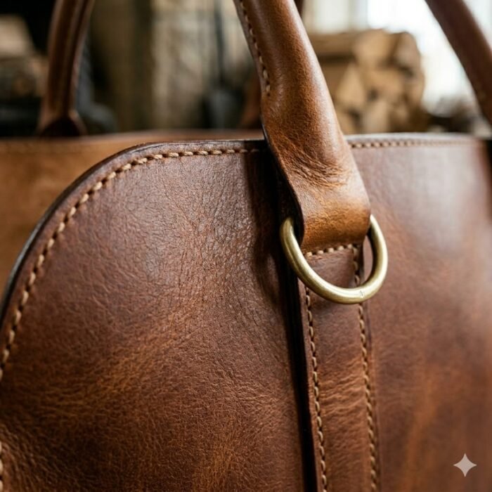 Premium Brown Genuine Leather Log Carriers Decorative Firewood Holder | Blackstone Jackets - Image 3
