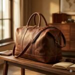 Premium Brown Distressed Genuine Leather Travel Bag | Blackstone Jackets