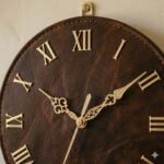 Handmade Brown Leather Wall Clock Decorative Home Accent | Blackstone Jackets - Image 5