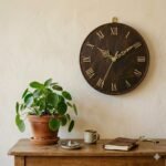 Handmade Brown Leather Wall Clock Decorative Home Accent | Blackstone Jackets