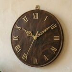Handmade Brown Leather Wall Clock Decorative Home Accent | Blackstone Jackets - Image 3