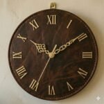 Handmade Brown Leather Wall Clock Decorative Home Accent | Blackstone Jackets - Image 2