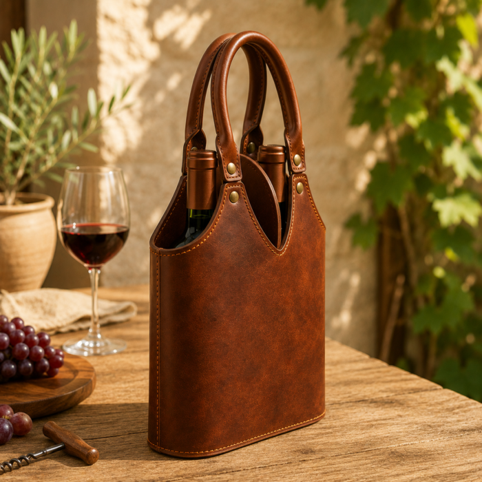 Handmade Premium Luxury Leather Wine Carriers | Blackstone Jackets - Image 5
