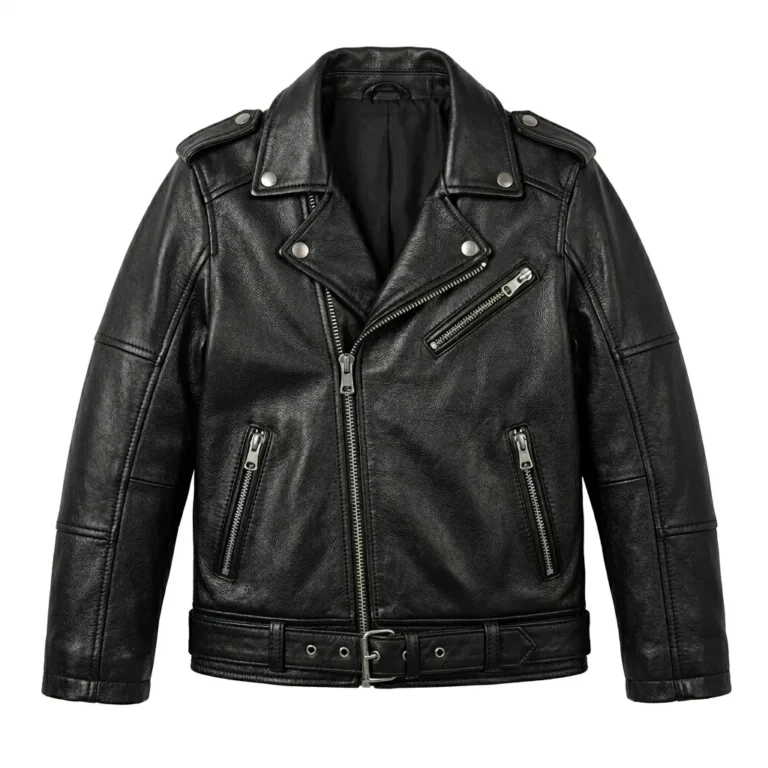 Luxury Boys Kids Black Leather Jacket Blackstone Jackets