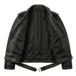 Luxury Boys Kids Black Leather Jacket Blackstone Jackets Inner View