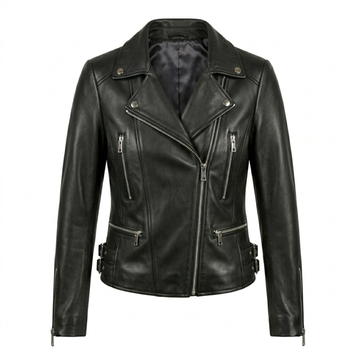 Luxury Women's Black Leather Jacket Blackstone Jackets
