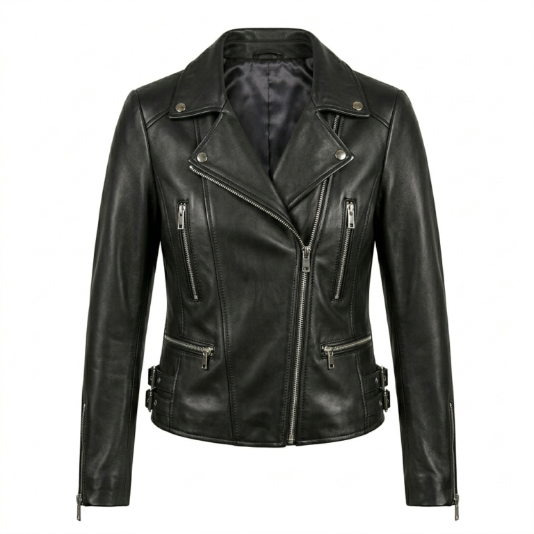Luxury Women's Black Leather Jacket Blackstone Jackets