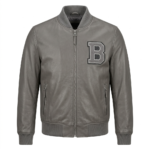 Men's Premium Black Bomber Leather Jacket Blackstone Jackets