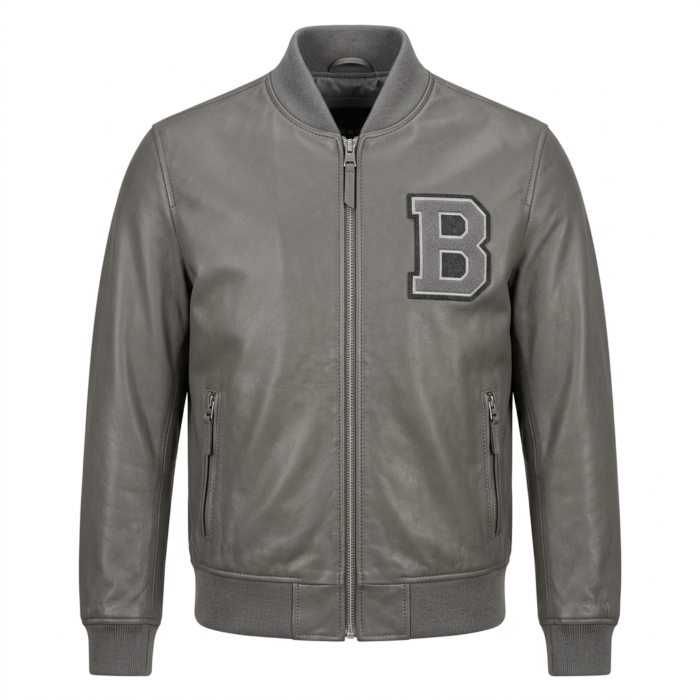 Men's Premium Black Bomber Leather Jacket Blackstone Jackets