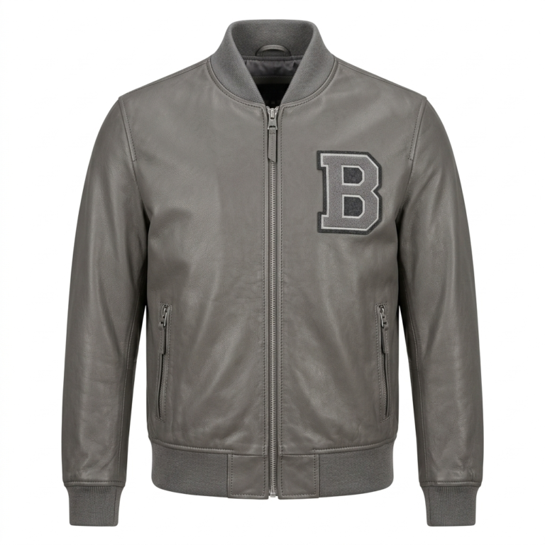 Men's Premium Black Bomber Leather Jacket Blackstone Jackets