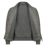 Men's Premium Black Bomber Leather Jacket Blackstone Jackets Inner View
