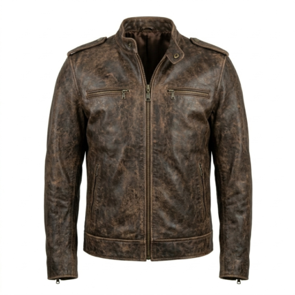 Men's Premium Brown Distressed Leather Jackets Blackstone Jackets